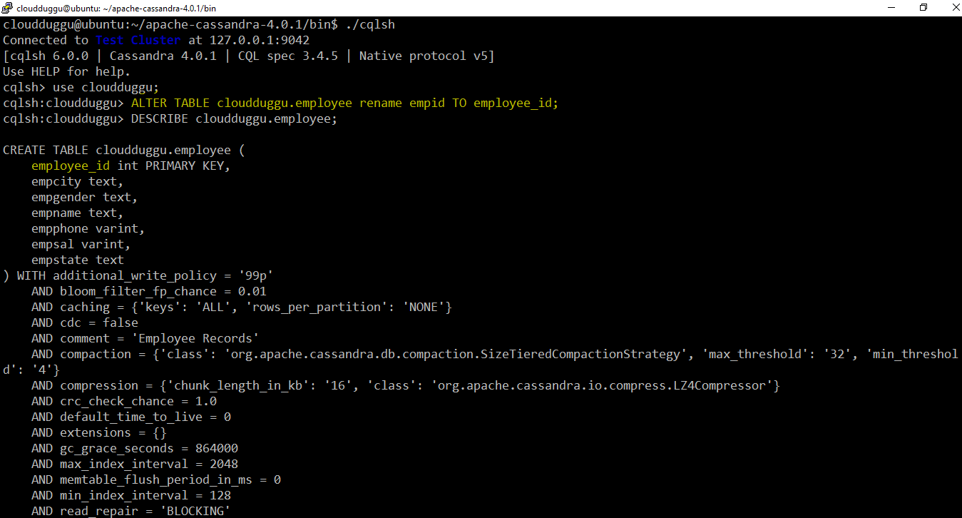 cassandra rename command cloudduggu