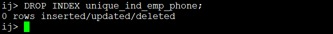 drop index