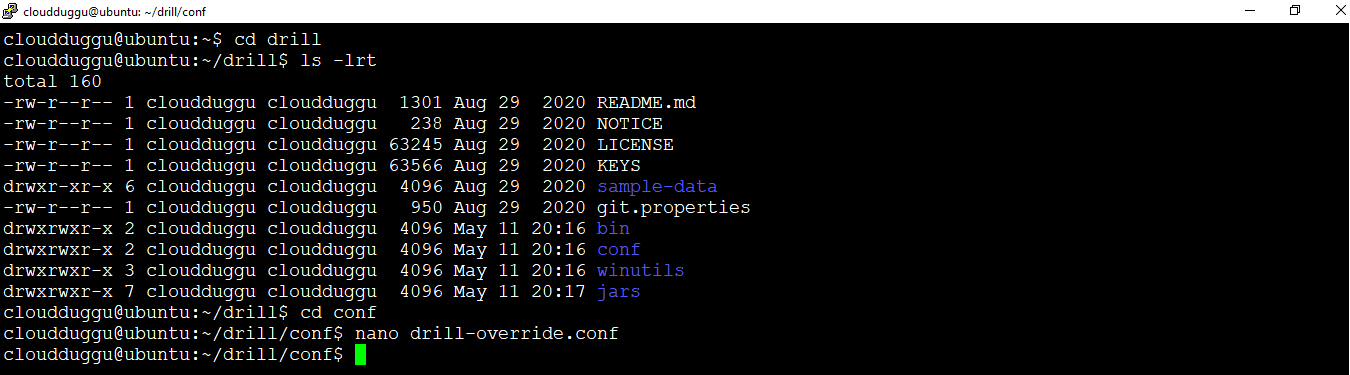 drill configuration for distributed mode cloudduggu