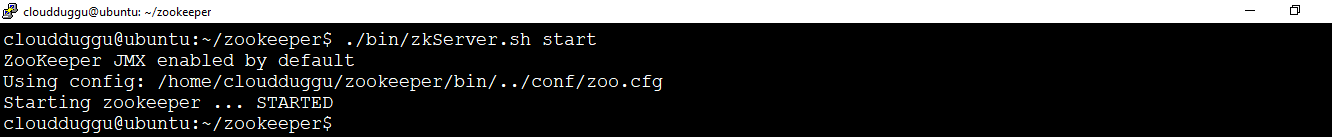 start zookeeper command cloudduggu