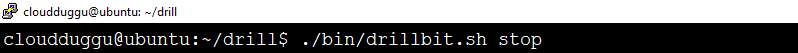 stop drill command cloudduggu