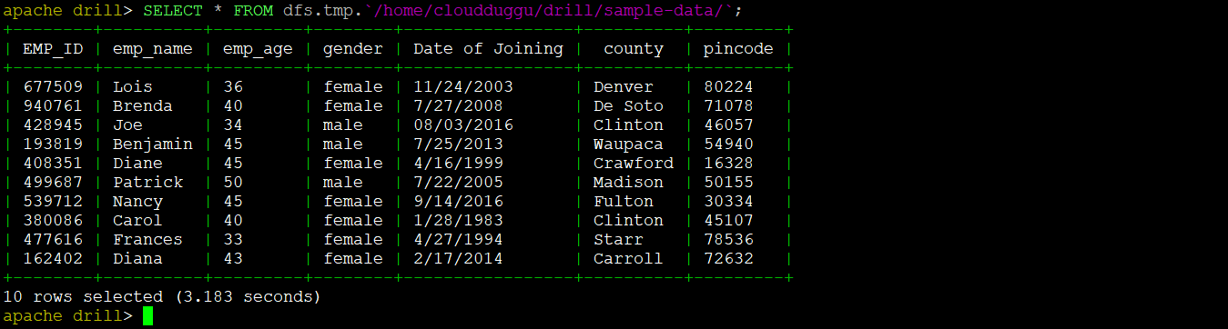 drill query parquet file cloudduggu