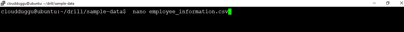 drill csv file creation cloudduggu