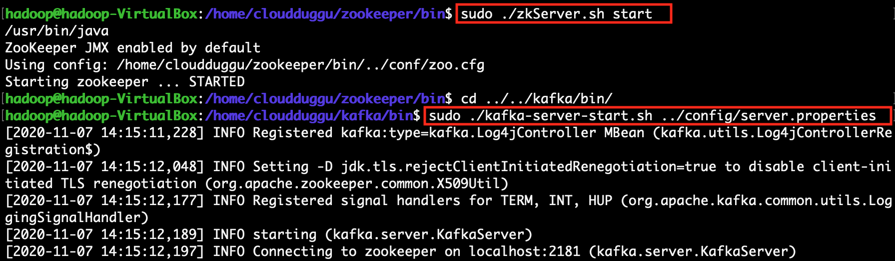 Start Zookeeper and Kafka Server