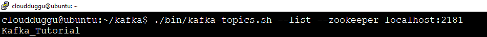 kafka list command