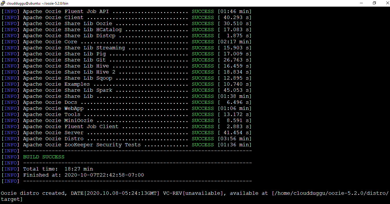 cloudduggu oozie distro output