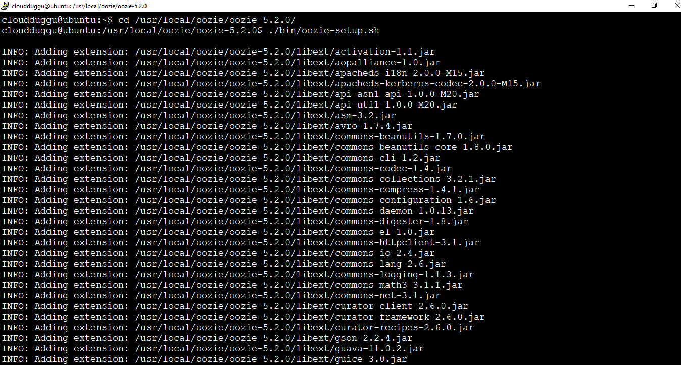 cloudduggu oozie setup