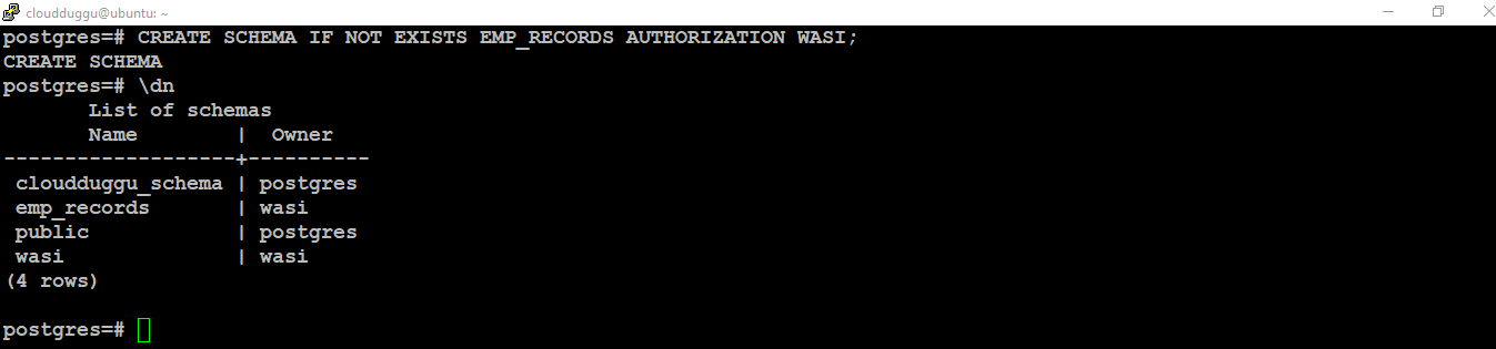 postgresql create user assign to user command