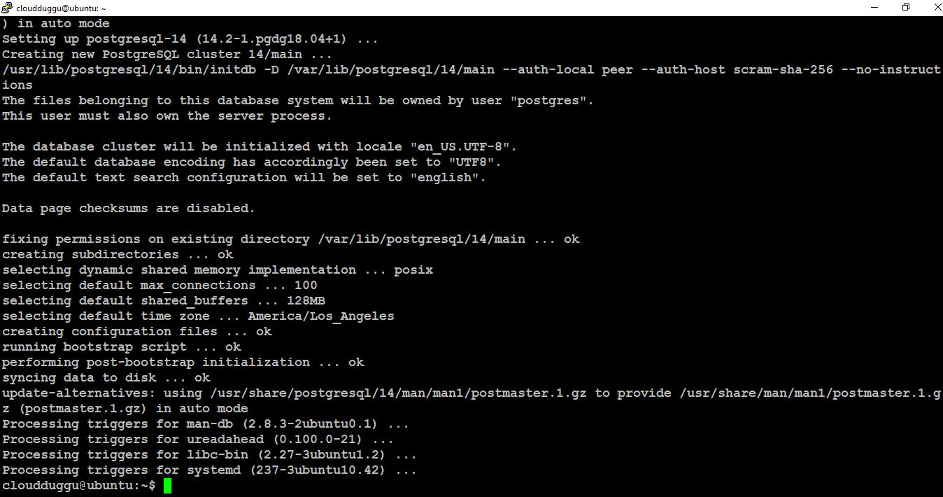 postgresql installation