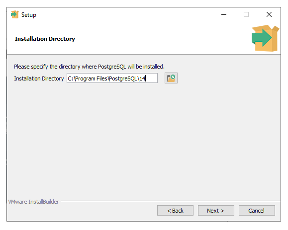 postgresql select windows directory