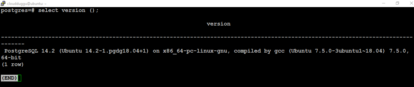 postgresql version command