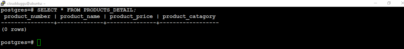 postgresql truncate command verification