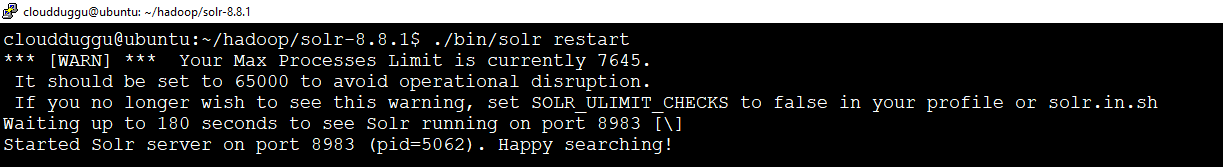 solr restart command cloudduggu