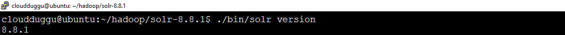 solr version command cloudduggu