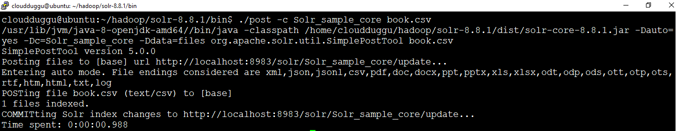 solr post command example cloudduggu