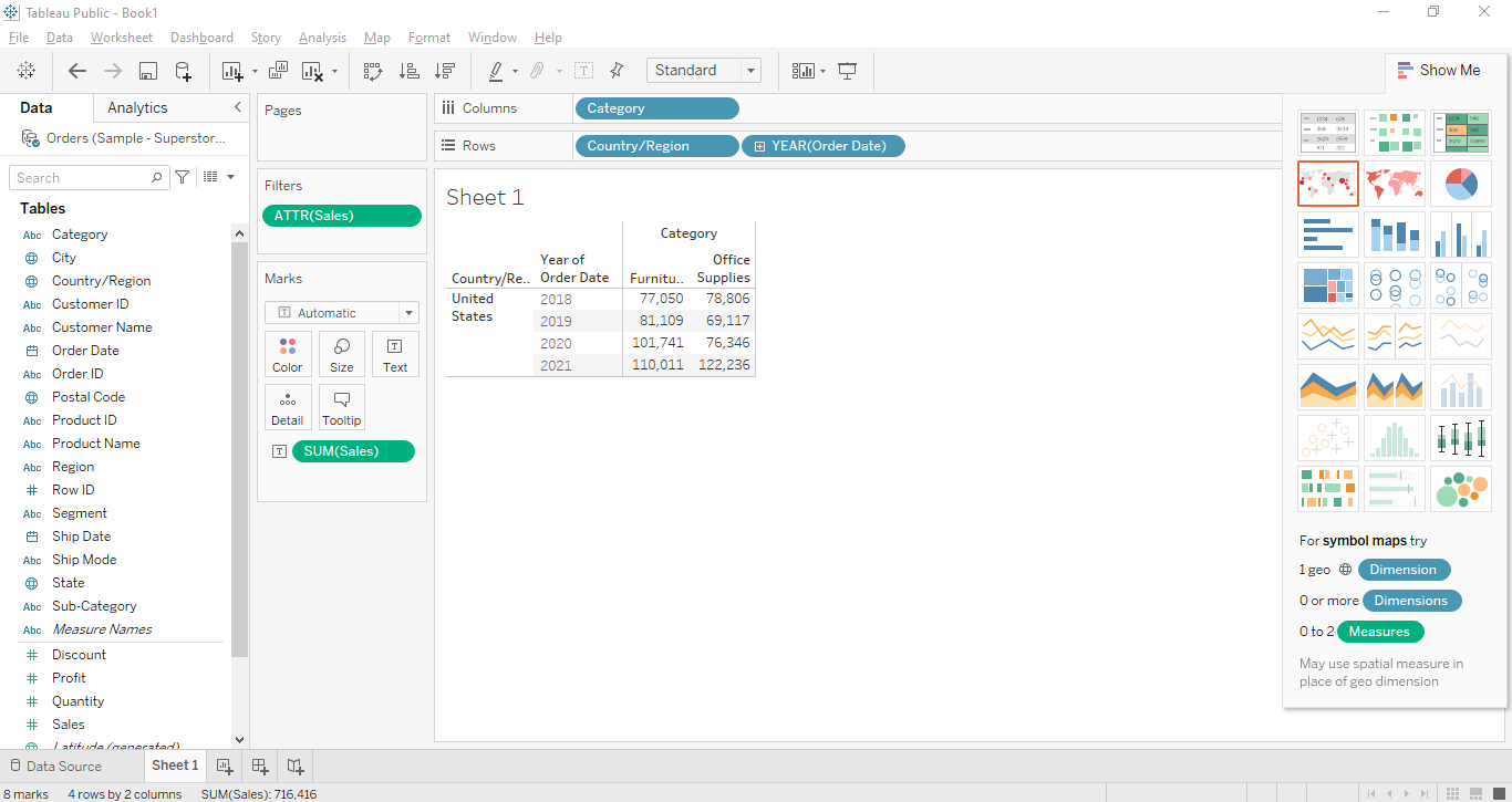 tableau dimensions measures cloudduggu