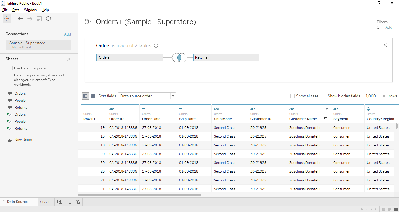 tableau drag table output cloudduggu