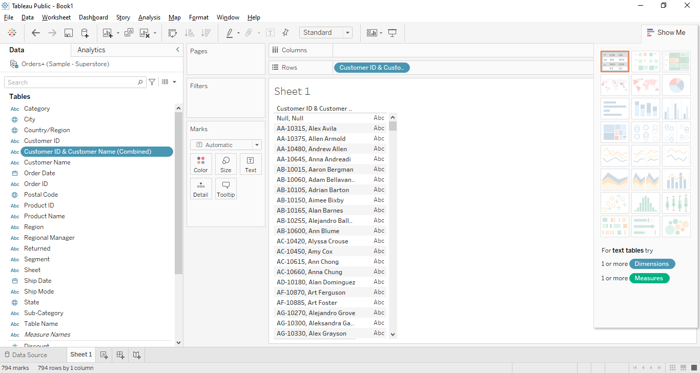 tableau combined column data cloudduggu